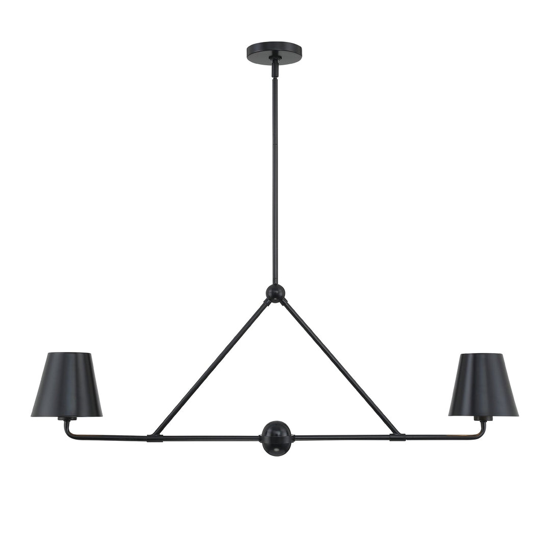 Crystorama Crystorama Xavier 2 Light Matte Black Chandelier
