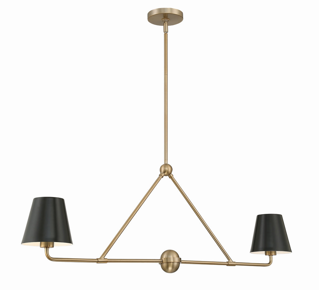 Crystorama Crystorama Xavier 2 Light Vibrant Gold Chandelier