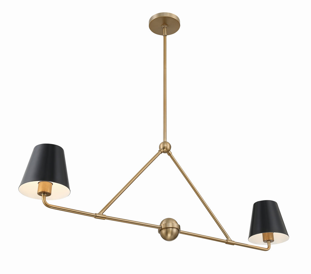 Crystorama Crystorama Xavier 2 Light Vibrant Gold Chandelier