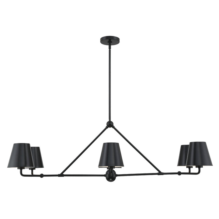 Crystorama Crystorama Xavier 6 Light Matte Black Chandelier