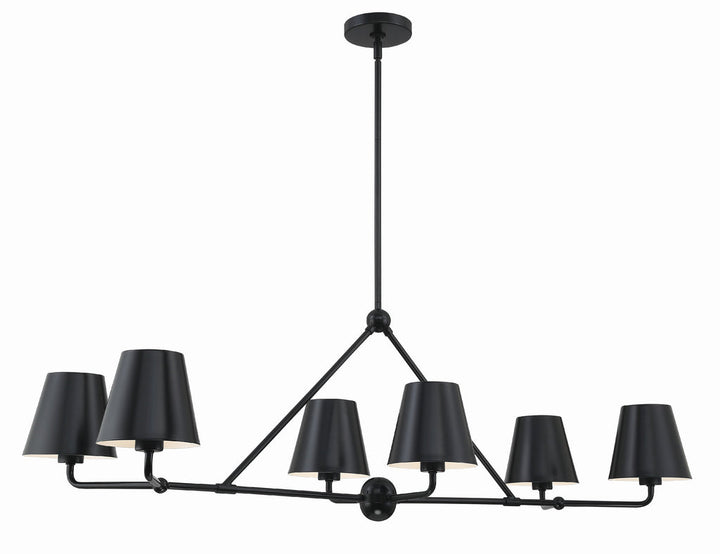 Crystorama Crystorama Xavier 6 Light Matte Black Chandelier