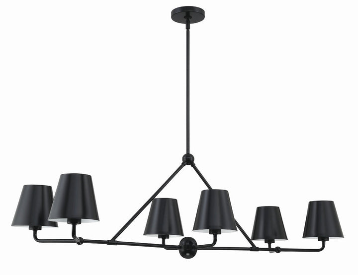 Crystorama Crystorama Xavier 6 Light Matte Black Chandelier