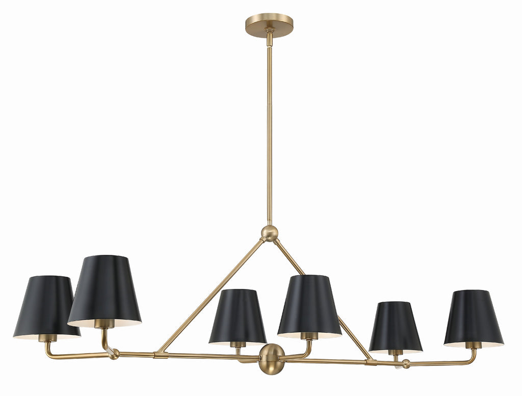 Crystorama Crystorama Xavier 6 Light Vibrant Gold Chandelier