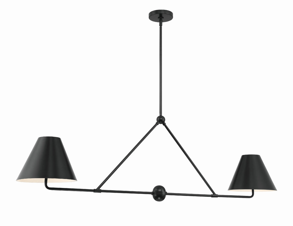 Crystorama Crystorama Xavier 4 Light Matte Black Chandelier