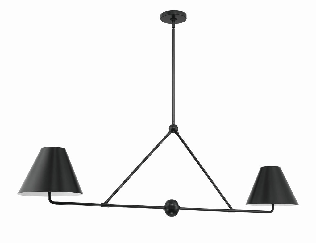 Crystorama Crystorama Xavier 4 Light Matte Black Chandelier