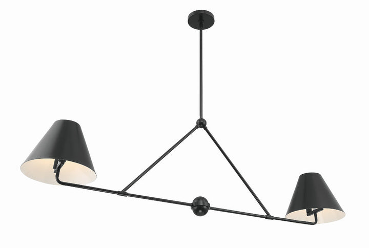 Crystorama Crystorama Xavier 4 Light Matte Black Chandelier