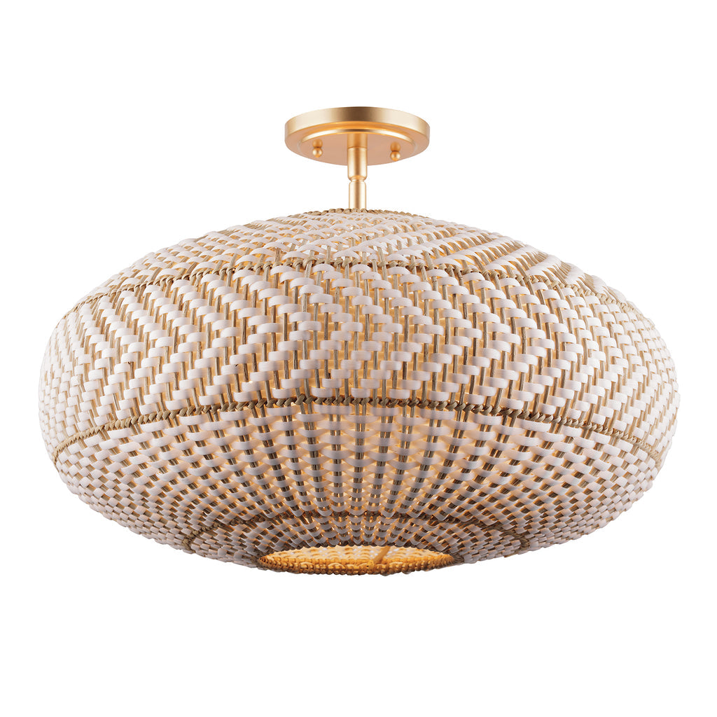 Zanzibar 4 Light Soft Gold Semi Flush Crystorama