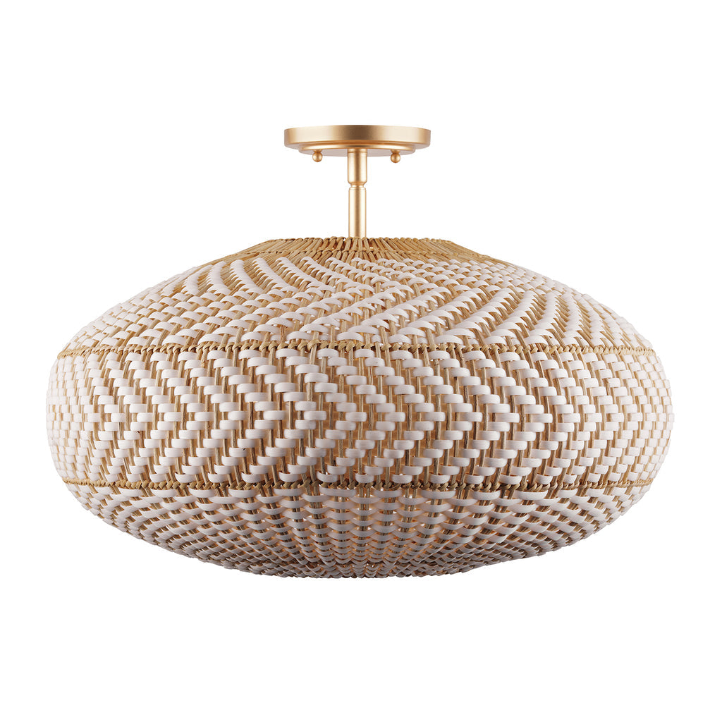 Zanzibar 4 Light Soft Gold Semi Flush Crystorama