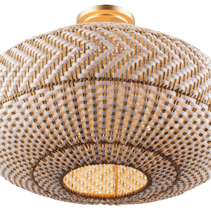 Zanzibar 4 Light Soft Gold Semi Flush Crystorama