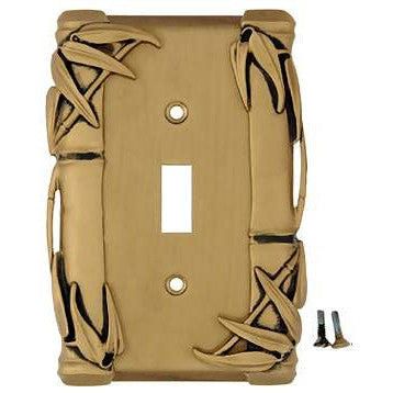 Bamboo Style Wall Plate (Antique Brass Gold Finish) ANNE AT HOME