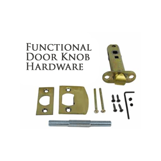 Traditional Rosette Door Set with Black Porcelain Door Knobs (Several Finishes Available) COPPER MOUNTAIN HARDWARE