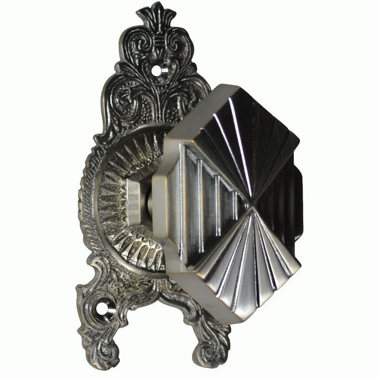 Ornate Victorian Rosette Door Set with Art Deco Fanfare Door Knob (Several Finishes Available)