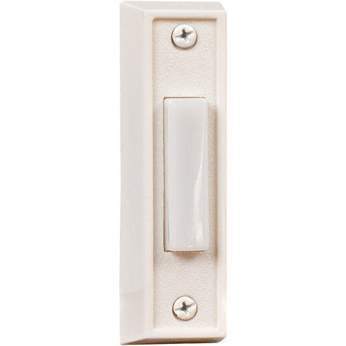 Surface Mount Rectangle Lighted Push Button in White CRAFTMADE