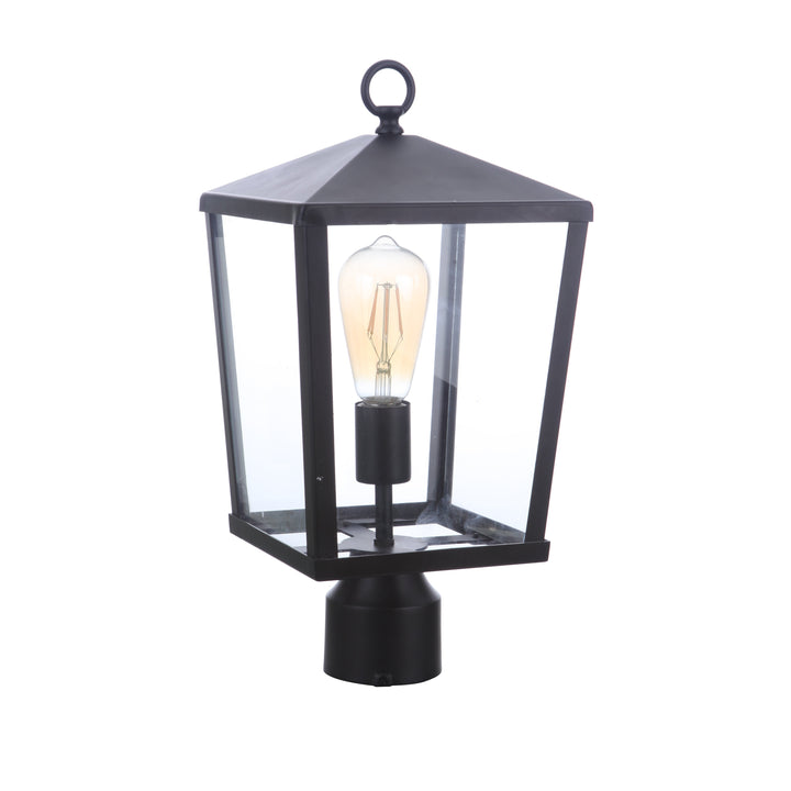 Olsen 1 Light Medium Outdoor Post Lantern in Midnight CRAFTMADE