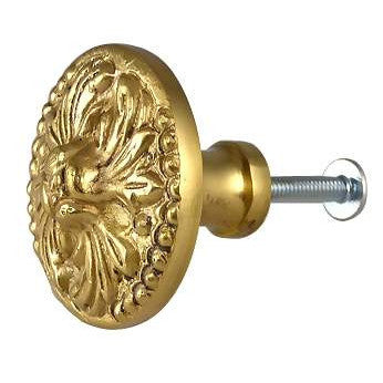 1 1/2 Inch Polished Brass Rococo Cabinet Knob (Several Finishes Available) COPPER MOUNTAIN HARDWARE