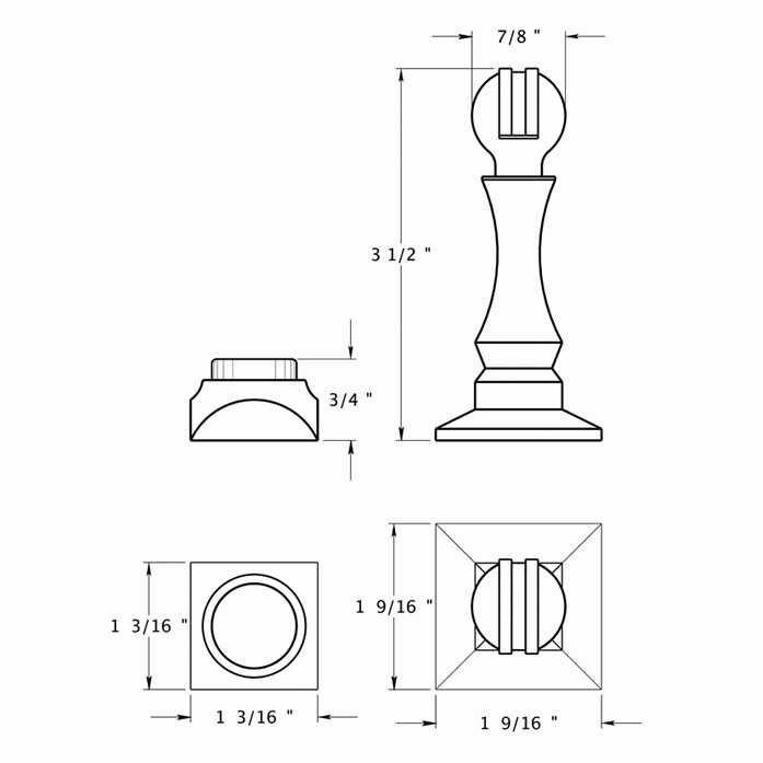 Baseboard/Floor Magnetic Door Hold / Door Stop (Oil Rubbed Bronze Finish) DELTANA