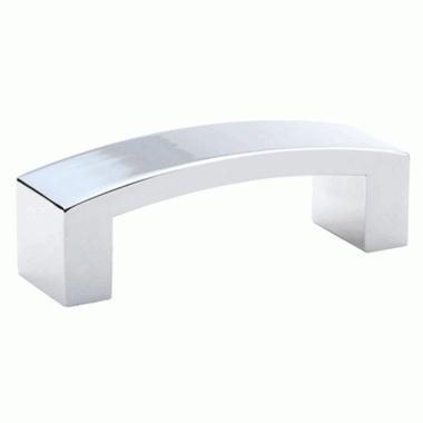 3 3/8 Inch Overall (3 Inch c-c) Bauhaus Pull (Polished Chrome Finish) EMTEK