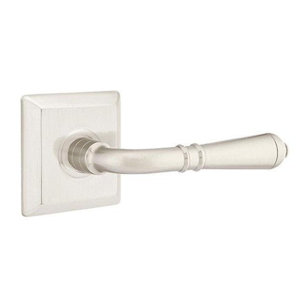 Brass Classic Hardware - Double Dummy Turino Door Lever With Quincy Rosette in Flat Black - 8531TUS19 - Emtek Hardware EMTEK