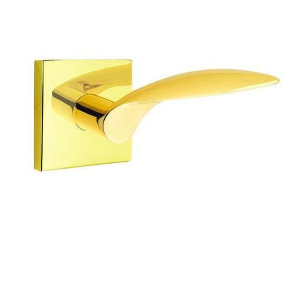 Emtek Solid Brass Mercury Lever With Square Rosette (Several Finish Options) EMTEK