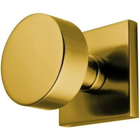 Solid Brass Round Door Knob Set With Square Rosette (Several Finish Options) EMTEK