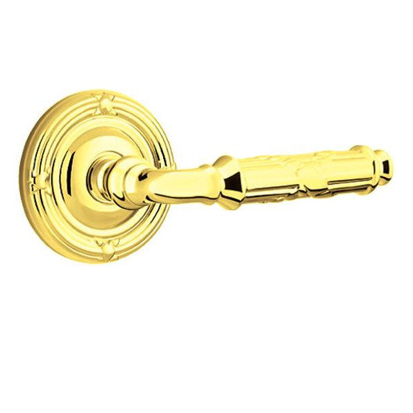 Solid Brass Ribbon & Reed Lever With Ribbon & Reed Rosette EMTEK