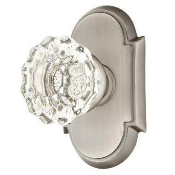 Emtek Crystal Astoria Door Knob Set With # 8 Rosette (Several Finish Options) EMTEK