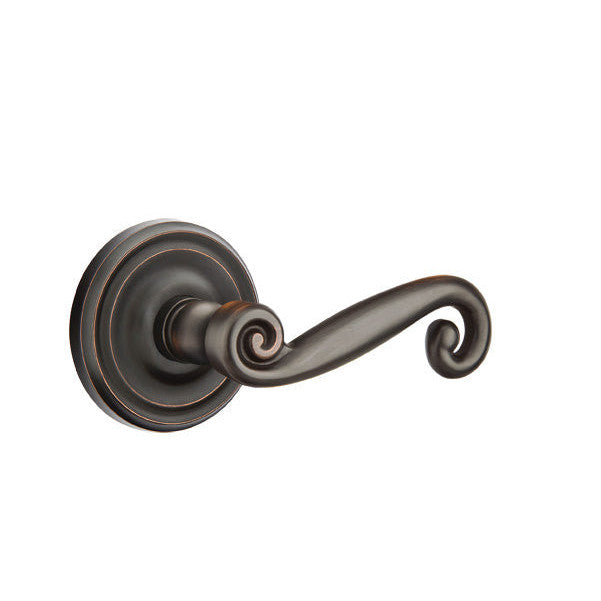 Solid Brass Rustic Lever with Regular Rectangular Rosette (Several Finishes Available) EMTEK