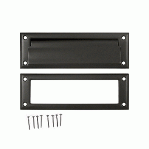 8 7/8 Inch Brass Mail & Letter Flap Slot (Oil Rubbed Bronze Finish) DELTANA