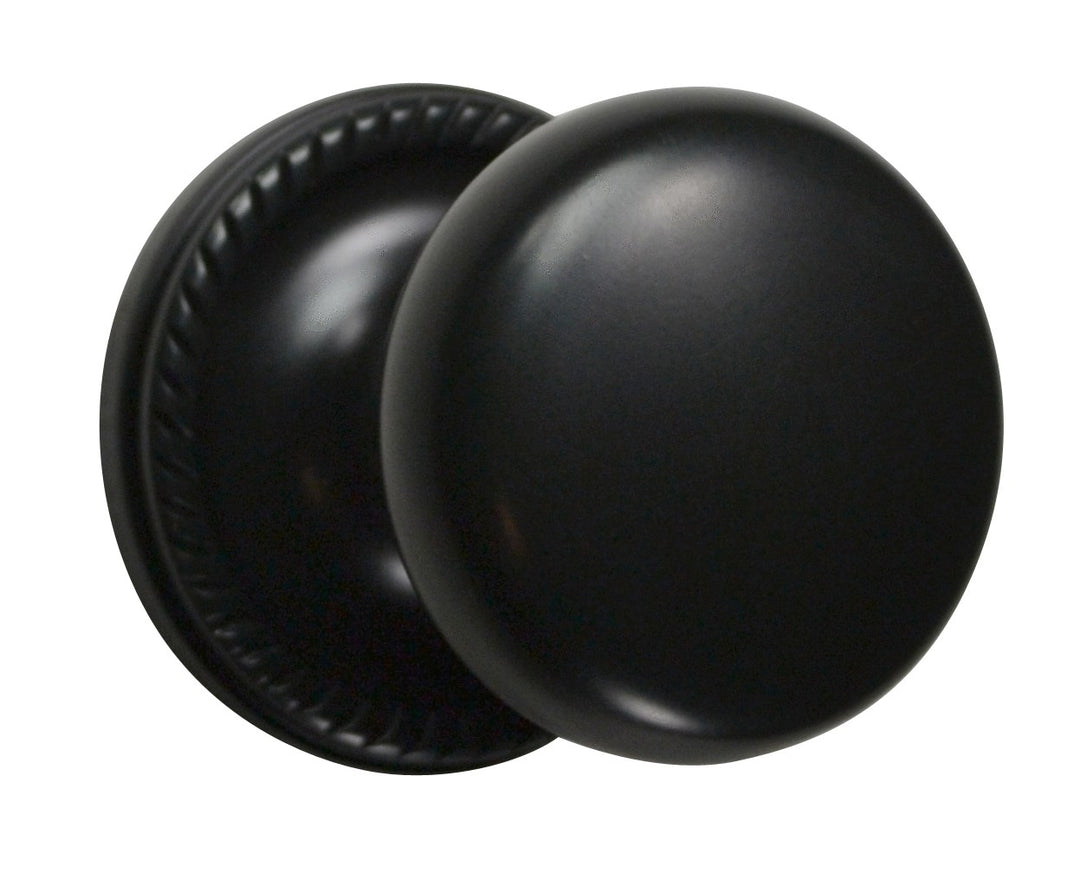 Georgian Roped Rosette Door Set with Round Brass Door Knobs (Several Finishes Available)