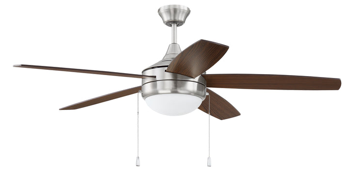 52" Phaze Energy Star 5 in Brushed Polished Nickel w/ Walnut/Dark Oak Blades CRAFTMADE