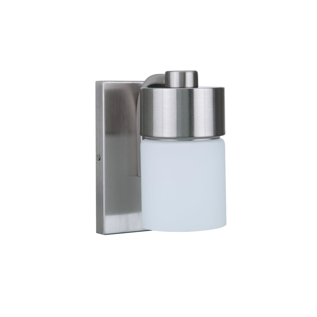 District 1 Light Wall Sconce in Brushed Polished Nickel CRAFTMADE