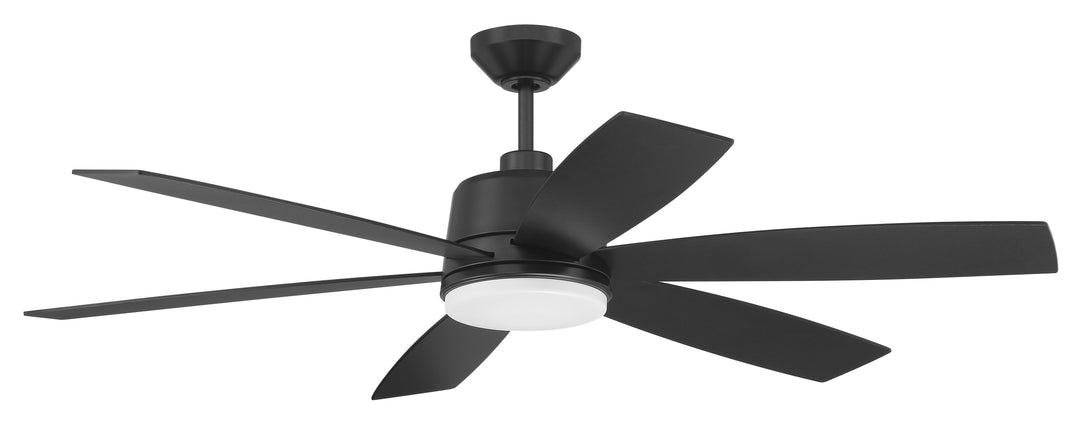 54" Hogan Fan in Flat Black Finish, Blades Included CRAFTMADE