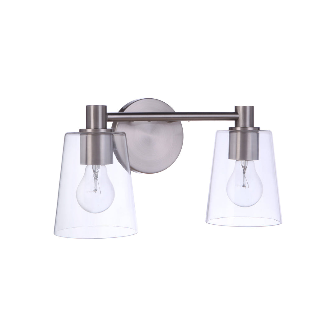 Emilio 2 Light Vanity in Brushed Polished Nickel CRAFTMADE