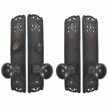 Cornice Plate Deadbolt Entryway Set (Several Finishes Available) COPPER MOUNTAIN HARDWARE