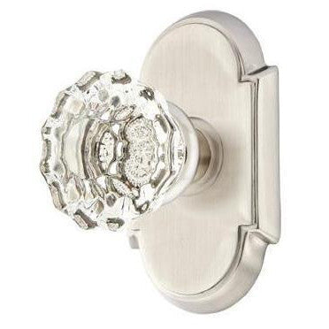 Emtek Crystal Astoria Door Knob Set With # 8 Rosette (Several Finish Options) EMTEK