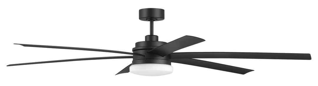 72" Chilz Smart Ceiling Fan, Flat Black, Integrated LED Light Kit, Remote & WiFi Control CRAFTMADE