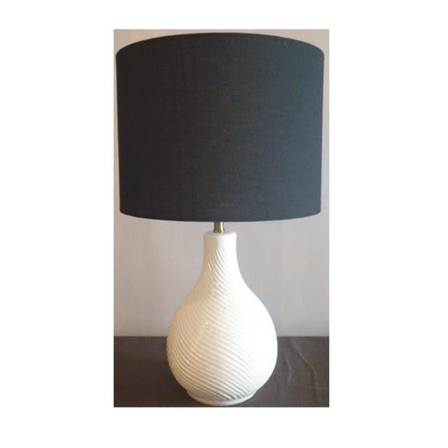 1 Light Ceramic Base Table Lamp in White CRAFTMADE