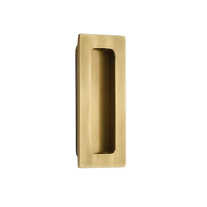 4 Inch Solid Brass Modern Rectangular Flush Pull EMTEK