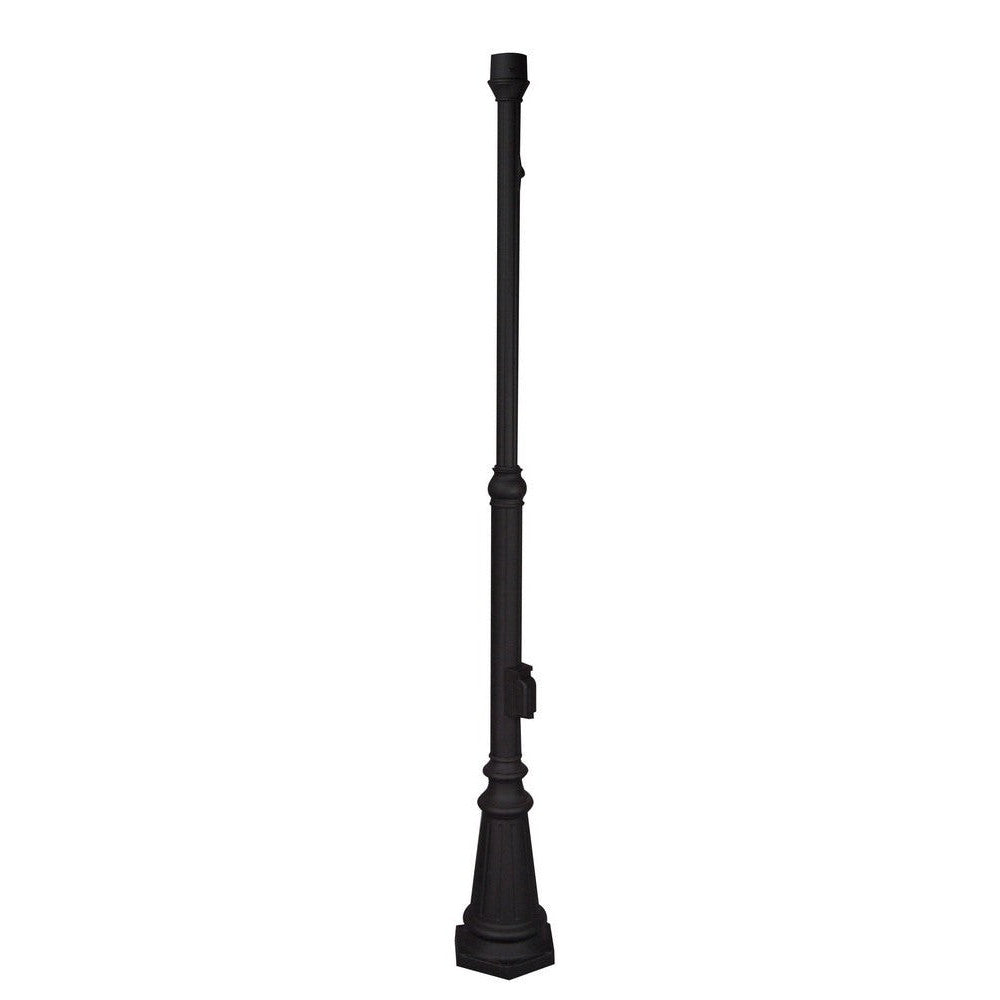 80" Pad Mount Post w/Photocell & Outlet in Textured Black CRAFTMADE