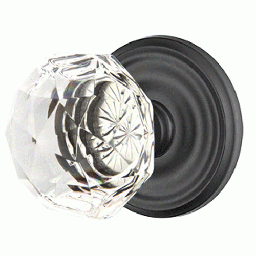 Diamond Crystal Door Knob Set With Regular Rosette (Several Finish Options) EMTEK