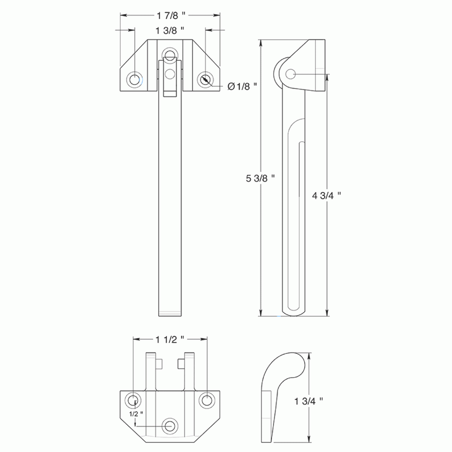 Door Guards, Security, Solid Brass 6 3/4" Door Guard (Oil Rubbed Bronze Finish) DELTANA