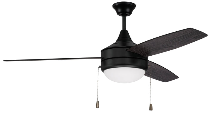 Antique Hardware 52" Phaze Energy Star 3 in Flat Black w/ Flat Black/Greywood Blades Ceiling Fan