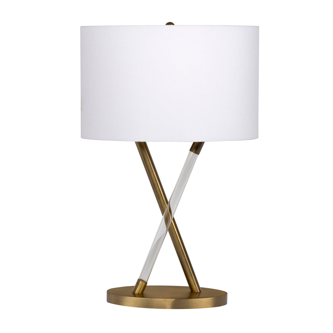 1 Light Metal/Acrylic Base Table Lamp in Satin Brass CRAFTMADE