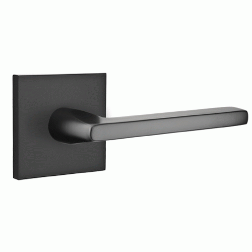 Emtek 510HLO Helios Brass Modern Door Lever Set from the Contemporary Co Flat Black Leverset EMTEK