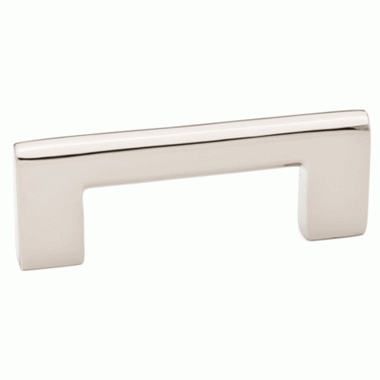 4 1/4 Inch Overall (3 1/2 Inch c-c) Brass Trail Pull (Polished Nickel Finish) EMTEK