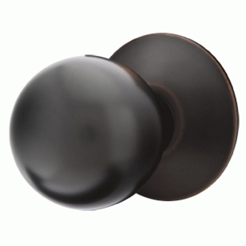 Solid Brass Orb Door Knob Set With Modern Rosette (Several Finish Options) EMTEK