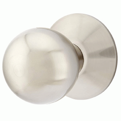 Solid Brass Orb Door Knob Set With Modern Rosette (Several Finish Options) EMTEK