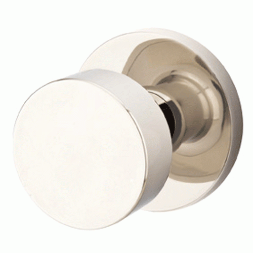 Solid Brass Round Door Knob Set With Disk Rosette (Several Finish Options) EMTEK