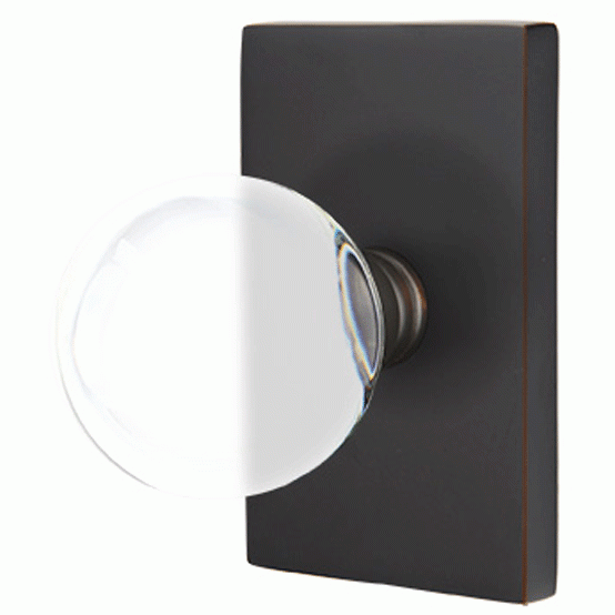 Emtek 710BL Bristol Rustic Modern Bronze Passage Door Knob Set Medium Bronze Knobset Passage NULL EMTEK