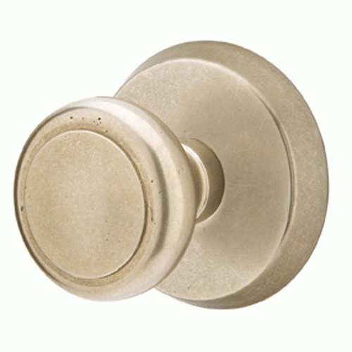 Solid Brass Sandcast Butte Door Knob Set With Disk Rosette (Several Finish Options) EMTEK